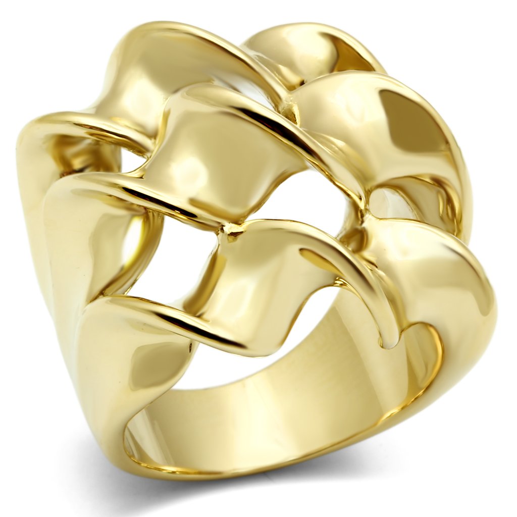 JCE288 IP Gold(Ion Plating) Brass Ring with No Stone
